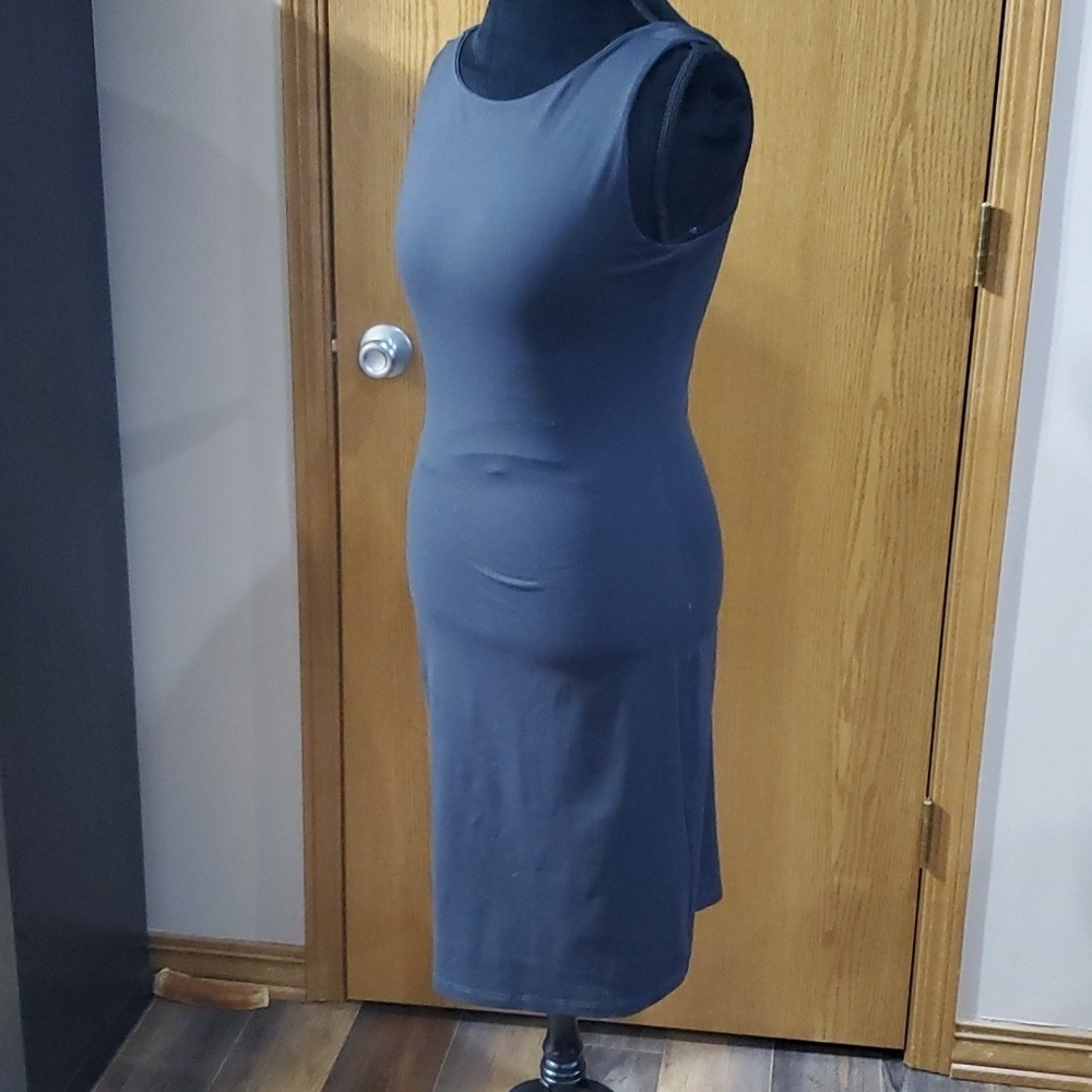 Susana Monaco draped back body con little black dress